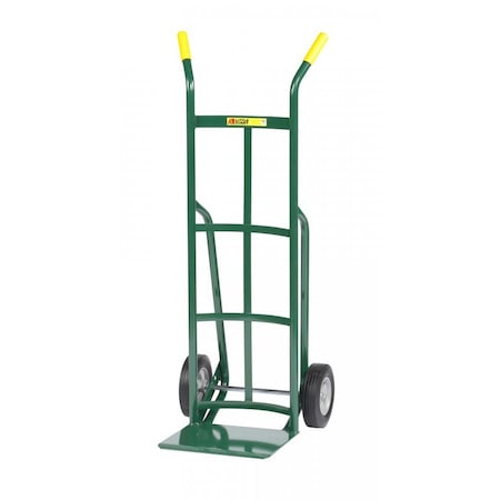 12 Reinforced Nose Hand Truck, Dual Handle, 10 Solid Rubber